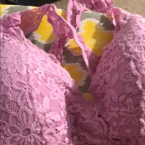 Lace Bralette Cross Back